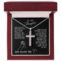 Daughter Gift Necklace- Cross Necklace With Ball Chain - God Bless You Black Card