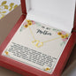 Mother Gift Necklace - Everlasting Love - Guiding Light In My Life Beige Card