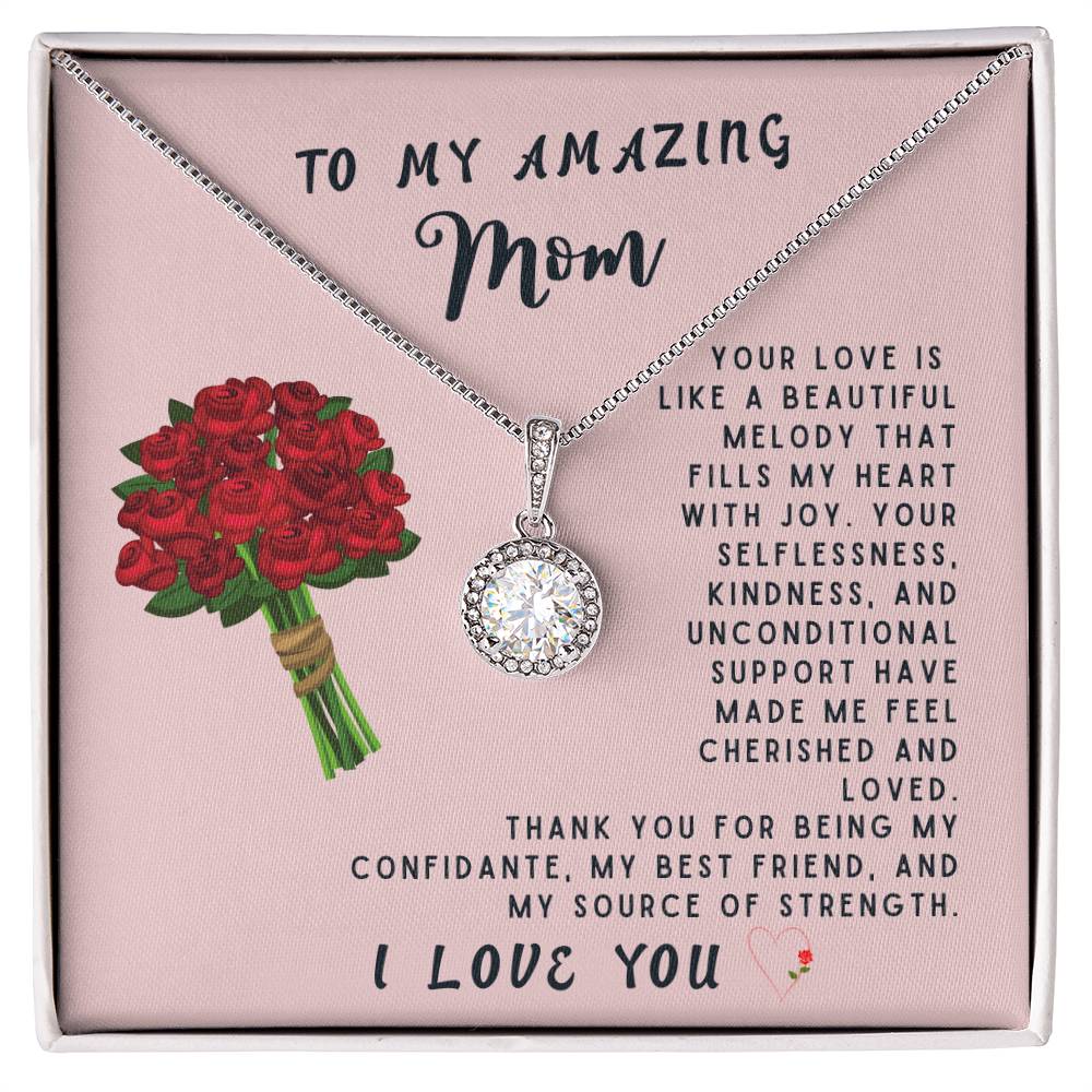 Mother Gift Necklace - Eternal Hope- Beautiful Melody Pink Card