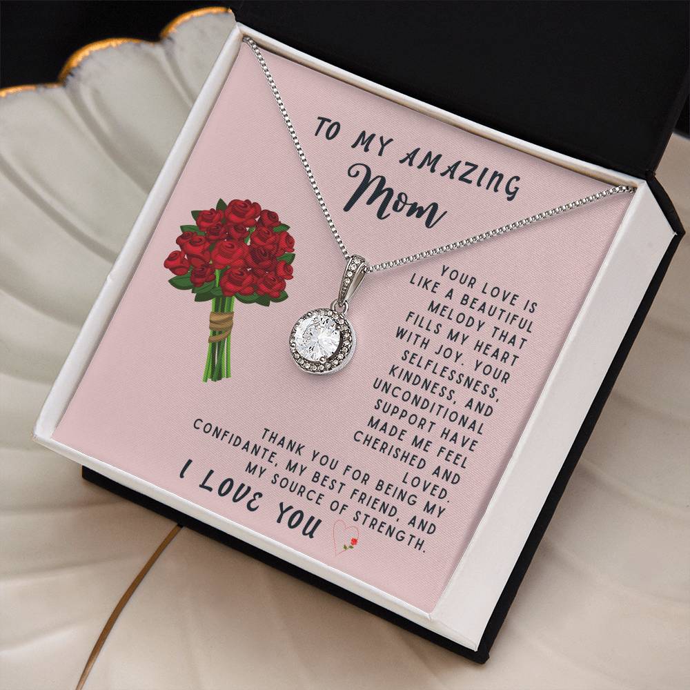 Mother Gift Necklace - Eternal Hope- Beautiful Melody Pink Card