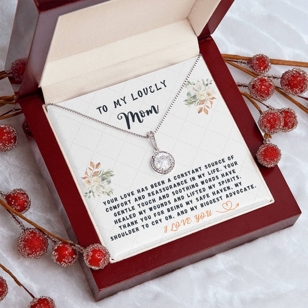 Mother Gift Necklace - Eternal Hope - Constant Source Of Comfort White Card