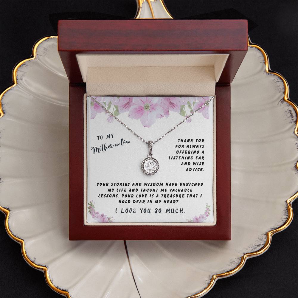 Mother In Law Gift Necklace - Eternal Hope - Your Stories And Wisdom White Card
