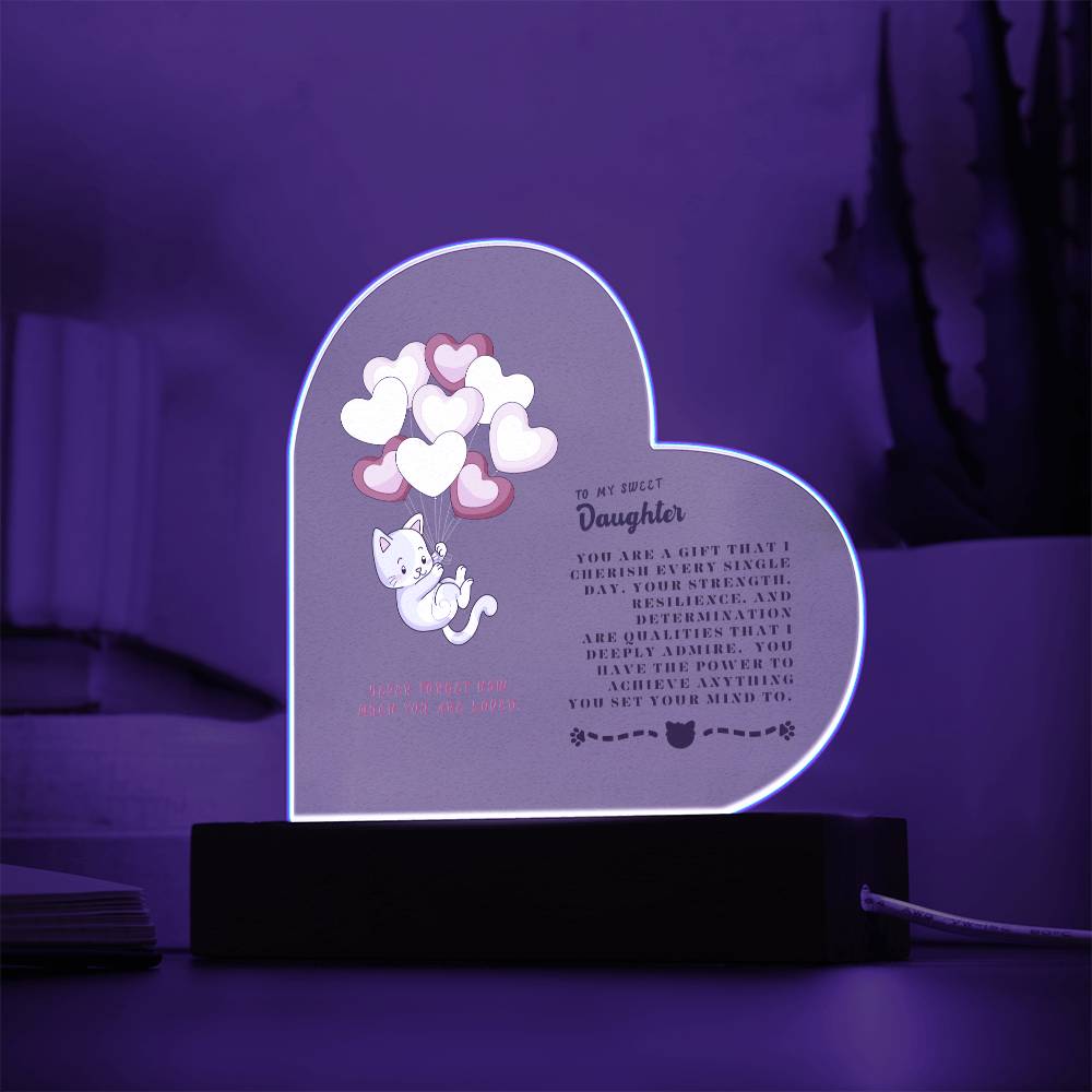 Daughter Gift - Heart Interior Decor - Balloon (With Night Light Option)