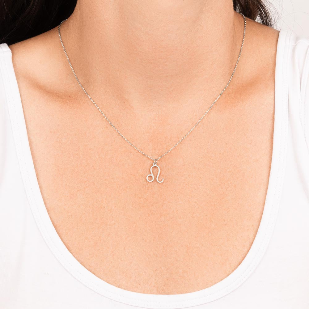 Zodiac Symbol Necklace - Leo 獅子座 (Chinese Message Card)