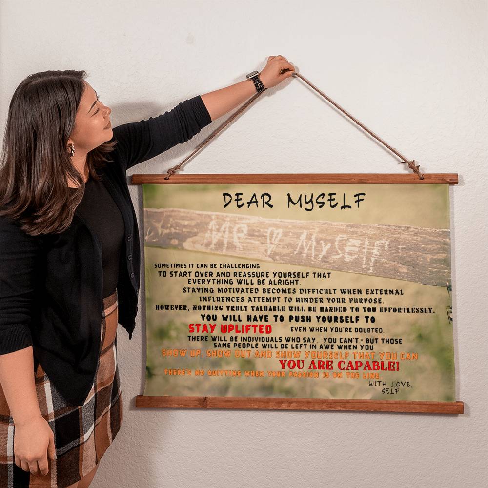 Interior Decor - Wall Tapestry - Dear Myself Wood