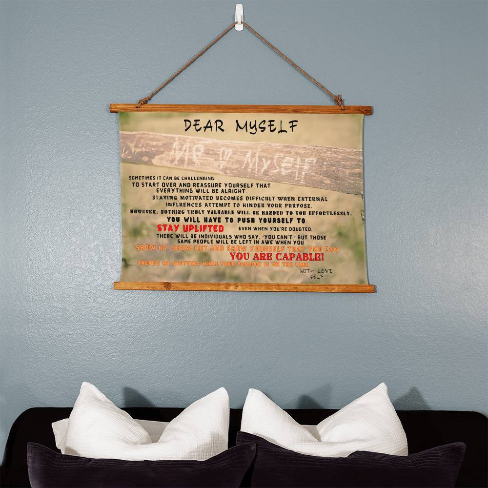 Interior Decor - Wall Tapestry - Dear Myself Wood