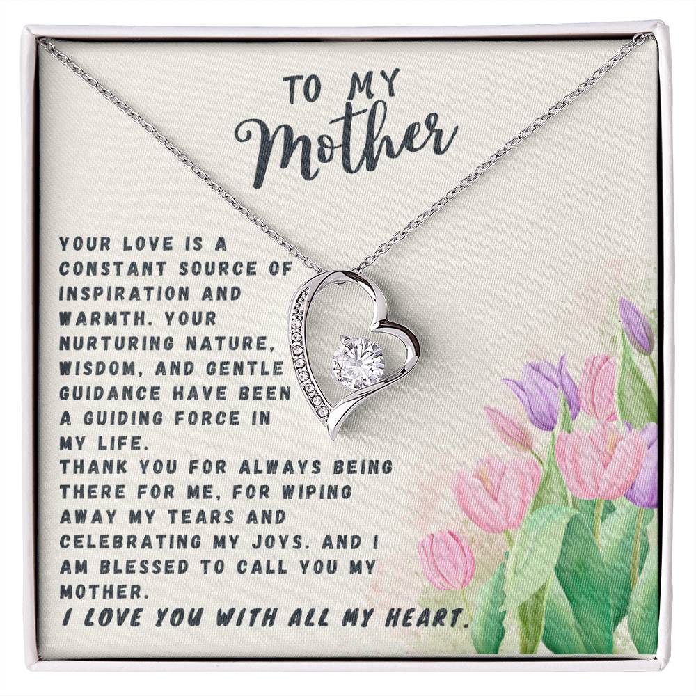 Mother Gift Necklace - Forever Love- Source Of Inspiration White Card