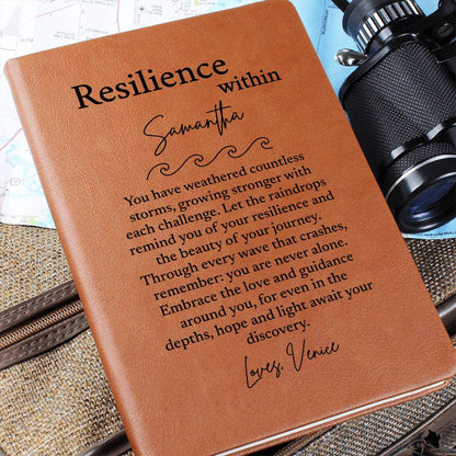 Personalized Resilience Journal, Inspirational Journal for Tough Times, Cancer Recovery Gift, Encouragement Gift, New Beginning, Unbreakable