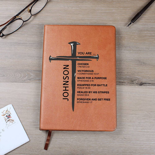 Personalized Christian Journal for Men Teens Boys, Bible Verse Leather Notebook, Religious Baptism Gifts, Pastor Gifts, Retirement Birthday