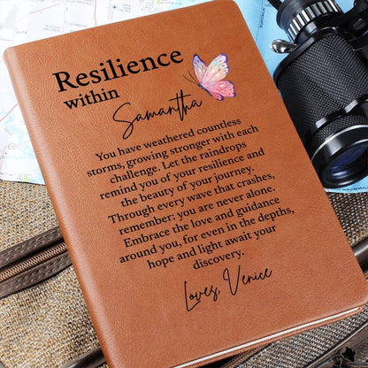 Personalized Resilience Journal, Encouragement Journal for Tough Times, Cancer Recovery Gift, Inspirational Gift, New Beginning, Unbreakable