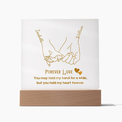 Custom Couple Hand Holding Line Art Acrylic Plaque, Couple Anniversary Gifts, Home Decor, Promise Presents, Wedding Gifts, Birthday Gifts