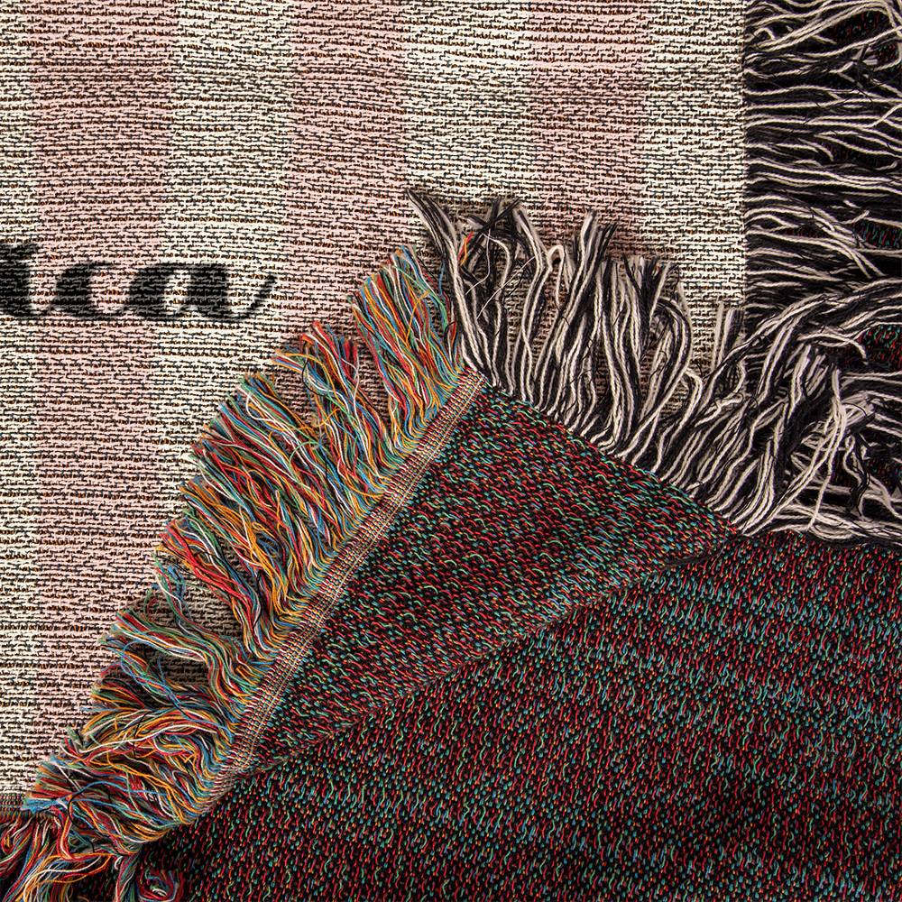 Custom Couples Woven Blanket, Personalized Name Striped Throw, Anniversary Gift, Engagement or Wedding Gift, Unique Holiday Gift For Him Her