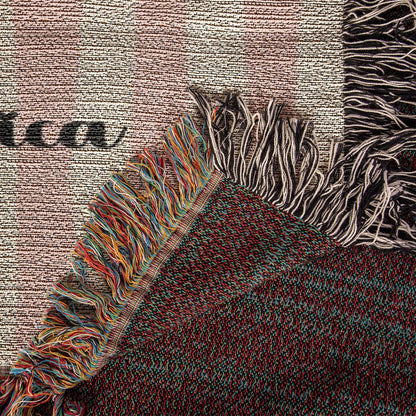 Custom Couples Woven Blanket, Personalized Name Striped Throw, Anniversary Gift, Engagement or Wedding Gift, Unique Holiday Gift For Him Her
