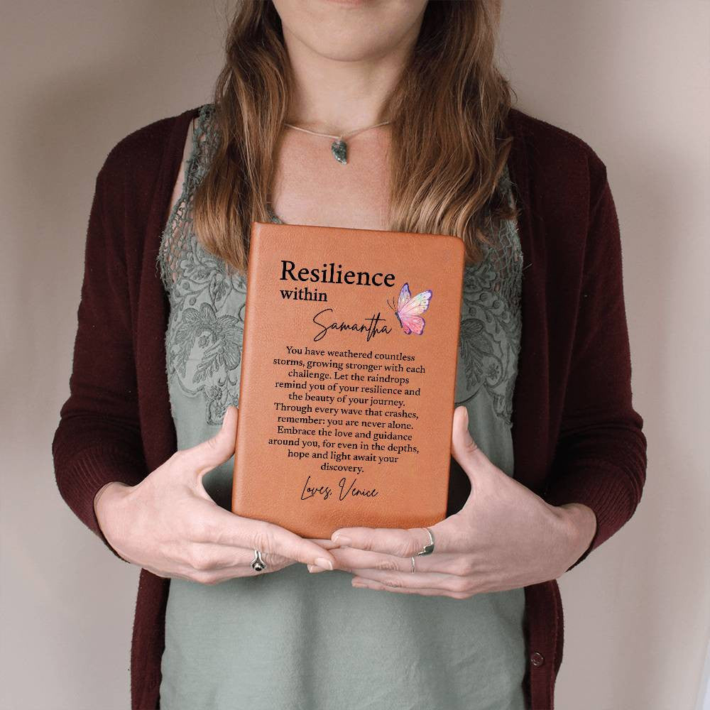 Personalized Resilience Journal, Encouragement Journal for Tough Times, Cancer Recovery Gift, Inspirational Gift, New Beginning, Unbreakable