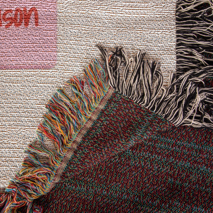 Custom name cotton throw blanket as a wedding gift for couples