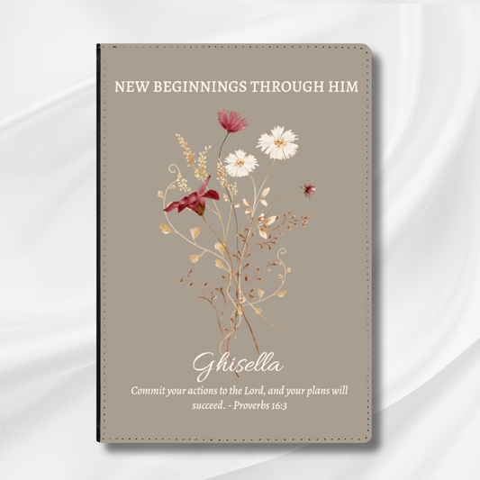 New Beginning Gift for Her, Personalized Journal, Retirement Gifts, Women Coworker Gift, Christian Gift, Graduation, New Home, Divorced Gift