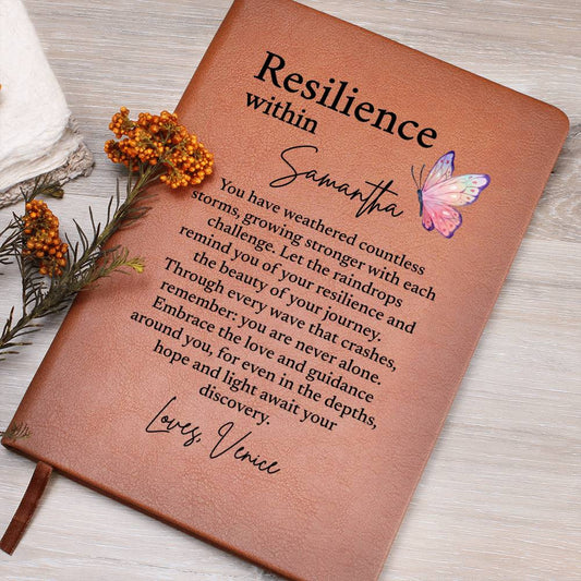 Personalized Resilience Journal, Encouragement Journal for Tough Times, Cancer Recovery Gift, Inspirational Gift, New Beginning, Unbreakable