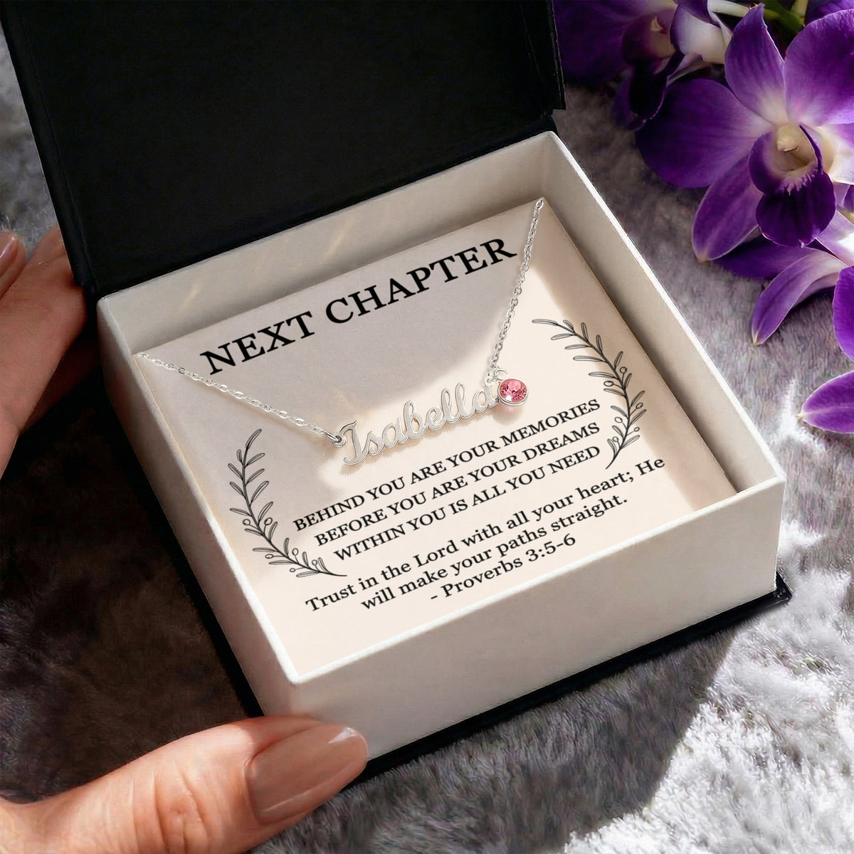 Personalized Name Necklace with Birthstone | Christian New Chapter Gift
