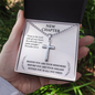 Personalized stainless steel cross necklace for graduation or retirement
New chapter Christian gift with cross necklace and Bible verse