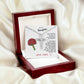 Daughter Gift Necklace - Crystal Cross Necklace - Roses White Card