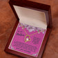 Mother Gift Necklace - Forever Love- Unwavering Belief Fushia Card