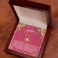 Mother Gift Necklace - Forever Love- Guiding Light In My Life Pink Card