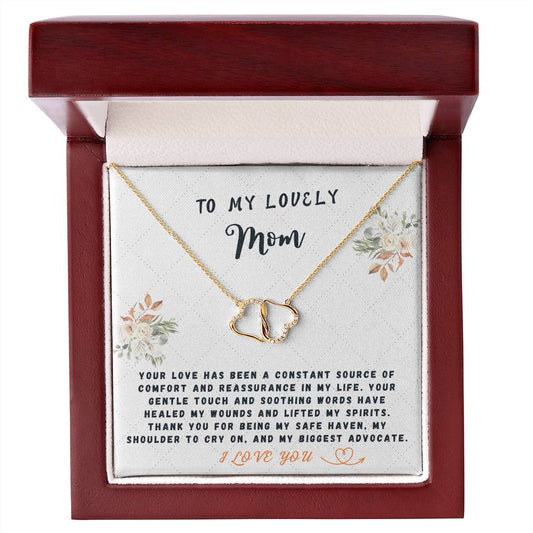 Mother Gift Necklace - Everlasting Love -  Constant Source Of Comfort White Card