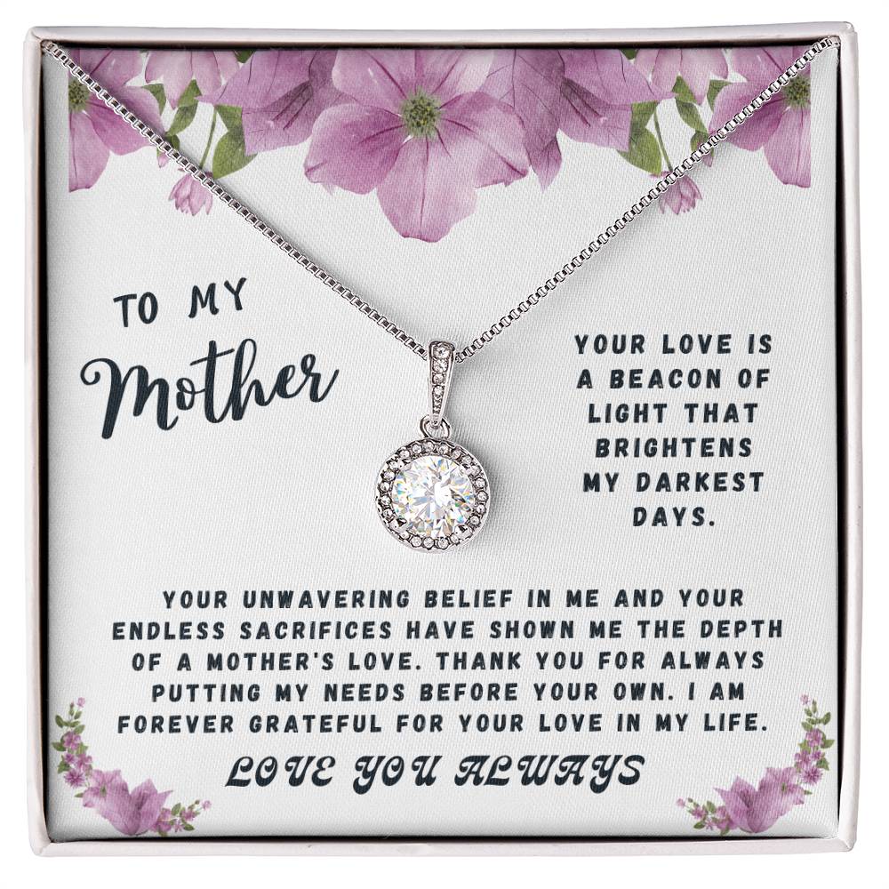 Mother Gift Necklace - Eternal Hope - Unwavering Belief White Card