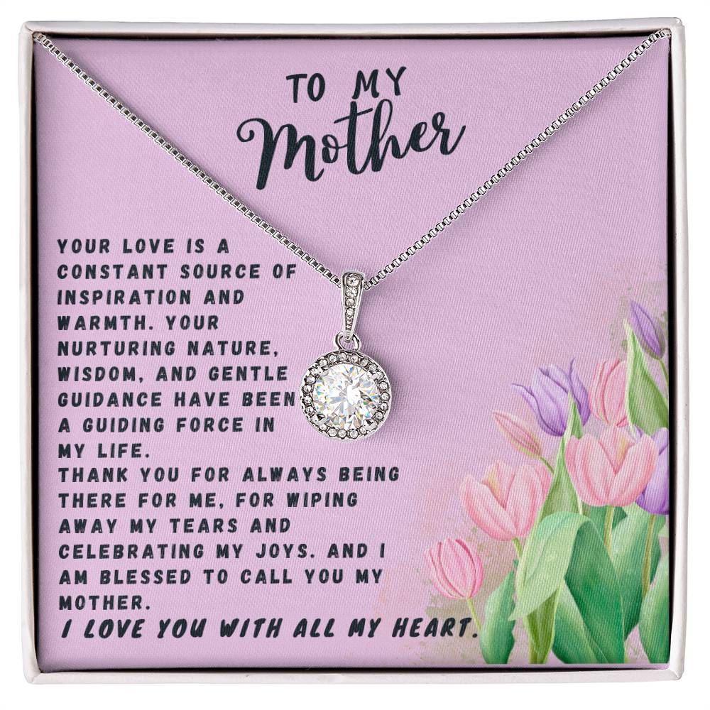 Mother Gift Necklace - Eternal Hope - Source Of Inspiration Lavender Card