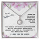 Mother In Law Gift Necklace - Eternal Hope - Your Stories And Wisdom White Card