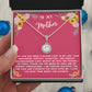 Mother Gift Necklace - Eternal Hope - Guiding Light In My Life Pink Card