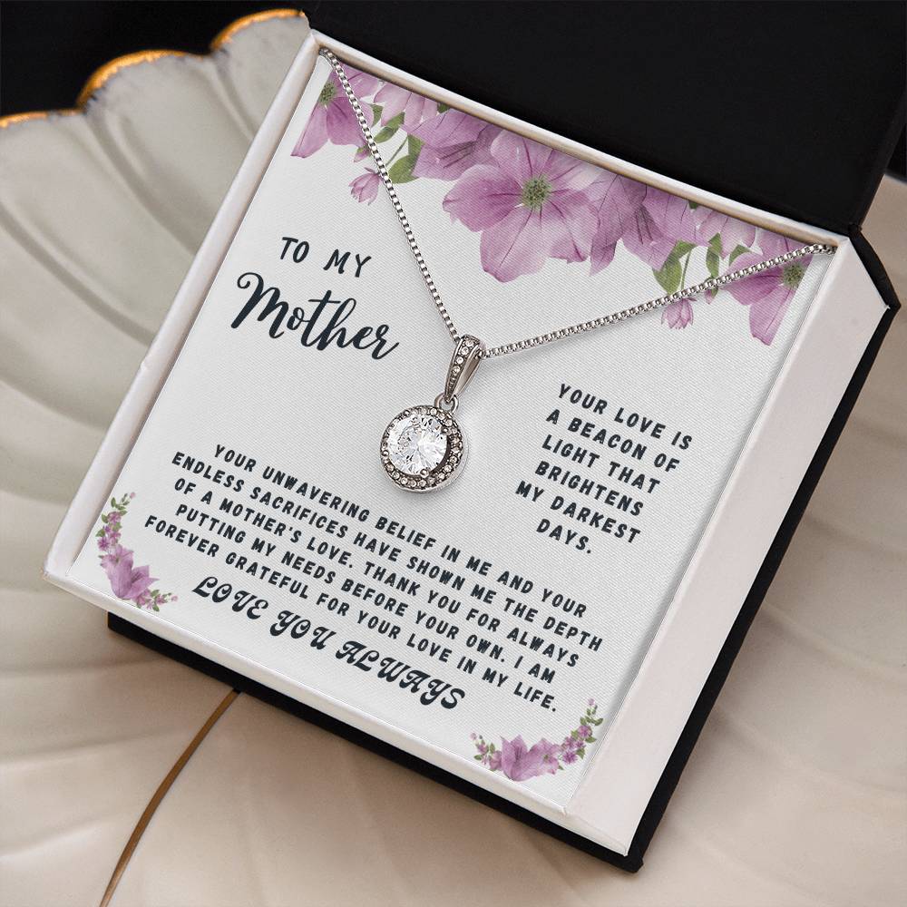 Mother Gift Necklace - Eternal Hope - Unwavering Belief White Card