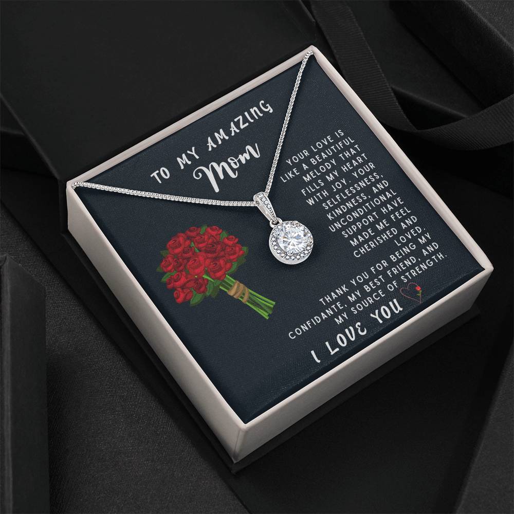 Mother Gift Necklace - Eternal Hope- Beautiful Melody Black Card