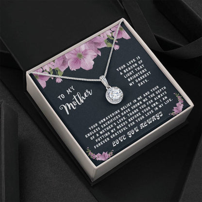 Mother Gift Necklace - Eternal Hope - Unwavering Belief Black Card