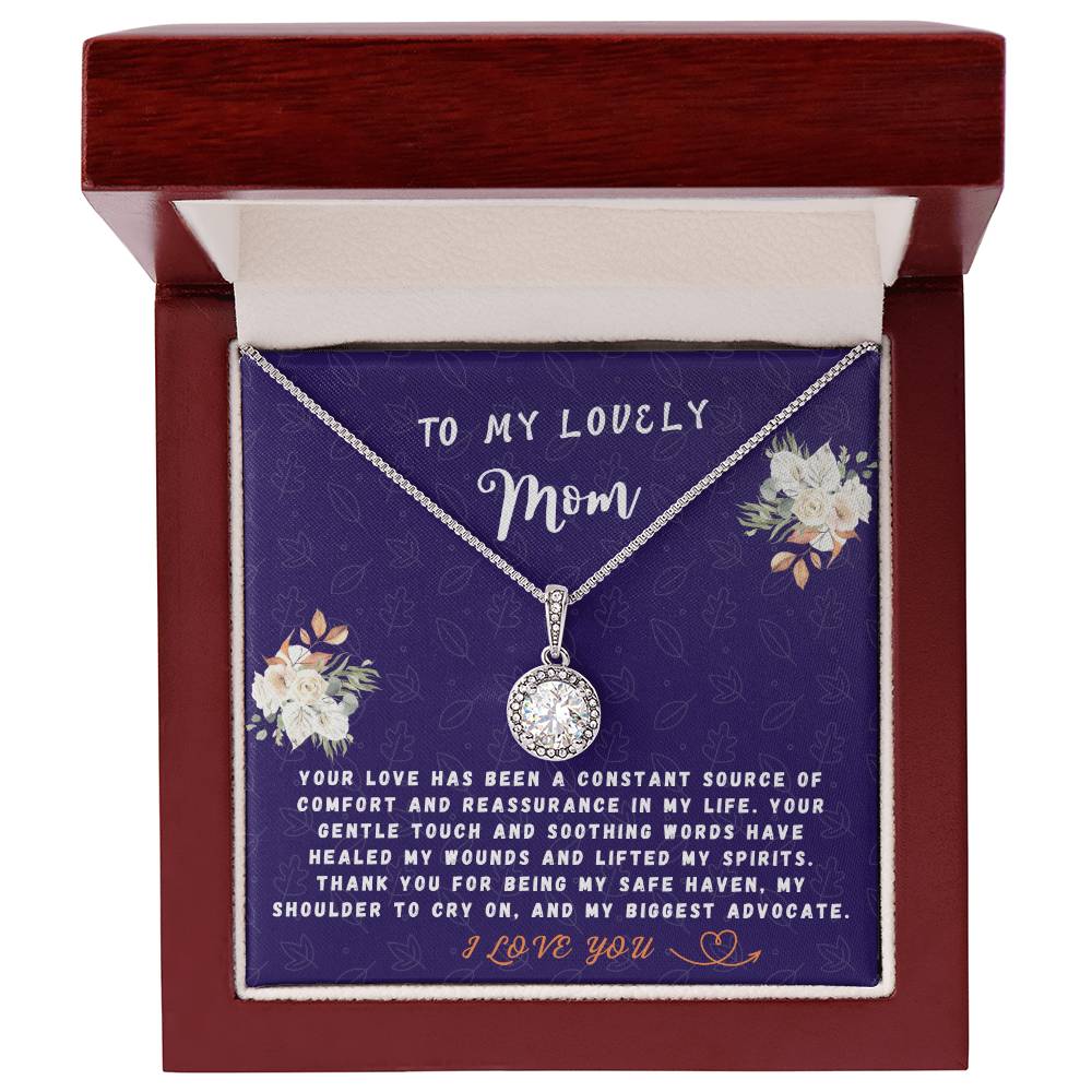 Mother Gift Necklace - Eternal Hope- Constant Source Of Comfort Navy Card