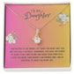 Daughter Gift Necklace - Alluring Beauty  - I Am Excited Pink Card