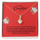 Daughter Gift Necklace - Alluring Beauty  - I Am Excited Red Card