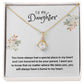 Daughter Gift Necklace - Alluring Beauty -  In My Heart White Card
