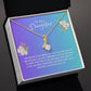 Daughter Gift Necklace - Alluring Beauty  - I Am Excited Blue Card