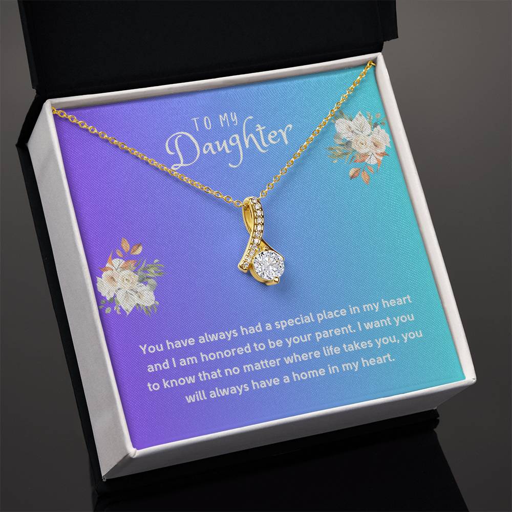 Daughter Gift Necklace - Alluring Beauty - In My Heart Blue Card