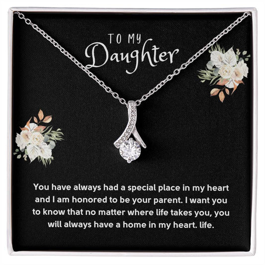 Daughter Gift Necklace - Alluring Beauty  - In My Heart Black Card