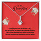Daughter Gift Necklace - Alluring Beauty - Watching You Grow Up Red Card