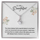 Daughter Gift Necklace - Alluring Beauty -  In My Heart White Card