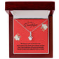 Daughter Gift Necklace - Alluring Beauty - Watching You Grow Up Red Card
