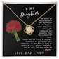 Daughter Gift Necklace - Love Knot - Bring So Much Warmth Black Card