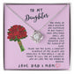 Daughter Gift Necklace - Love Knot - Bring So Much Warmth Lavender Card