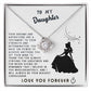 Daughter Gift Necklace - Love Knot - Your Dreams And Aspirations White Card