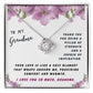 Grandmother Gift Necklace - Love Knot - Cozy Blanket White Card
