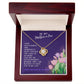 Mother In Law Gift Necklace - Love Knot - Tulips Purple Card