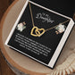 Daughter Gift Necklace - Interlocking Hearts - I Am Excited Black Card